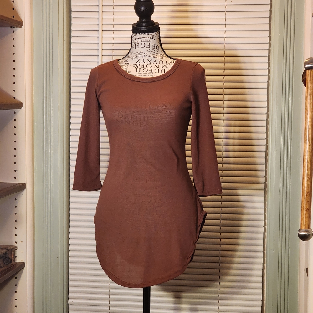 Rue21 Cocoa 3/4 Sleeve Tunic